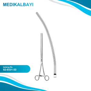 52.0331.33 Scudder Atravmatik Bağırsak Klempi Eğri 33cm