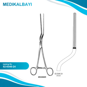 52.0340.24 Brunner Bağırsak Forsepsi Atravmatik 24cm