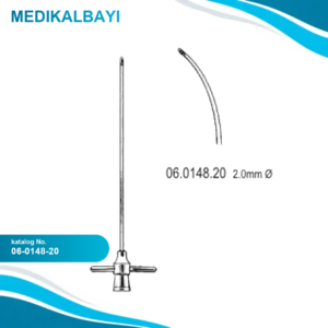 06.0148.20 Ruskin Antrum Trokar İğnesisi Eğri 2.0mm