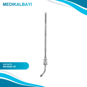 06.0420.10 Baby Poole Aspirasyon Tüpü Eğri Ø 10mm, 22cm