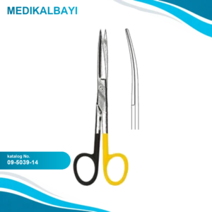 09.5039.14 Deaver Makas Eğri Keskin/Keskin 14cm S/CUT, TC