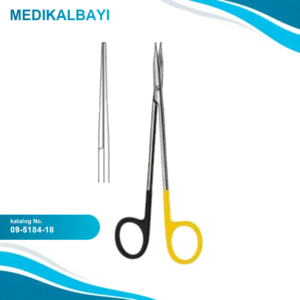 09.5184.18 REYNOLDS Makas Düz 18cm S/CUT, TC