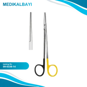09.5336.14 Metzenbaum Makas Düz 14cm S/CUT, TC