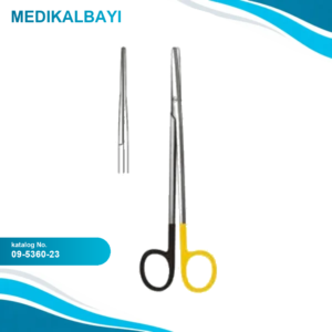 09.5360.23 Metzenbaum Fino Makas Düz 23cm S/CUT, TC