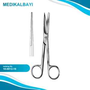 10.0012.16 Operasyon Makası Keskin/Künt Düz 16.5cm