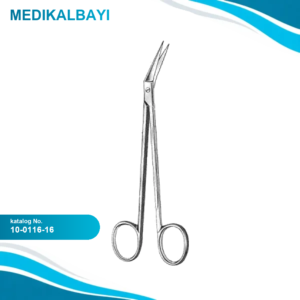 10.0116.16 Locklin Operasyon Makası Tırtıklı Açılı 16cm