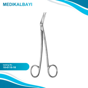 10.0118.16 Locklin Operasyon Makası Tırtıklı Açılı 16cm