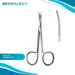 10.0331.11 Baby Metzenbaum Makas Eğri 11.5cm
