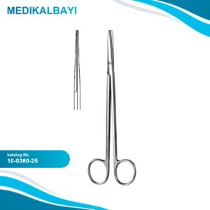 10.0360.25 Metzenbaum İnce Makas Düz 25cm
