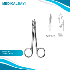 10.0810.10 Beebee Makas Keskin/Keskin Düz 10cm