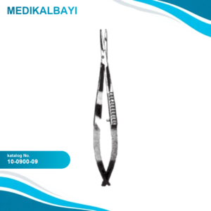 10.0900.09 Mikro Yaylı Makas Künt/Künt Düz 9cm