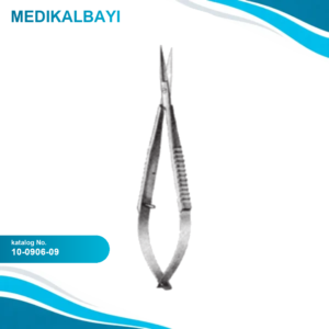 10.0906.09 McClure Mikro Yaylı Makas Düz Keskin/Keskin 9cm