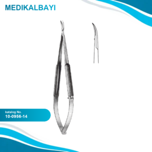 10.0956.14 Hepp/Scheidel Mikro Makas Eğri 14cm