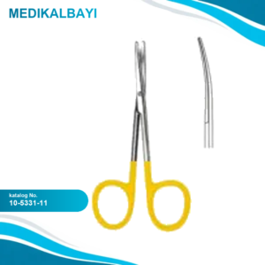 10.5331.11 Baby Metzenbaum Makas Eğri Künt 11.5cm TC