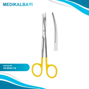 10.5343.14 Metzenbaum Makas Eğri Keskin/Künt 14.5cm TC