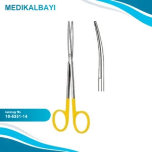 10.5351.14 Metzenbaum İnce Makas Künt Eğri 14.5cm TC