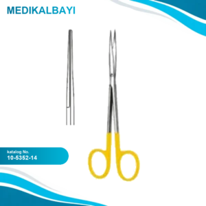 10.5352.14 Metzenbaum İnce Makas Keskin/Keskin Düz 14.5cm TC