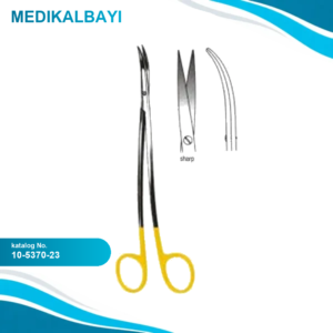 10.5370.23 Metzenbaum İnce Makas Keskin/Keskin S-Eğri 23cm TC