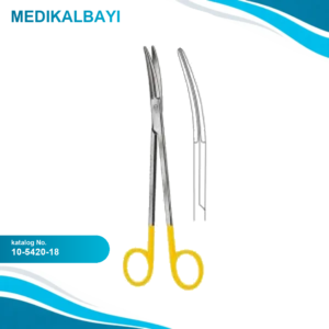 10.5420.18 BOETCHER Tonsil Makası Eğri 18cm TC
