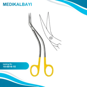 10.5516.15 DeBakey vasküler Makas 45ø, 15.5cm TC
