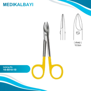 10.5810.10 Beebee Makas Keskin/Keskin Düz 10cm TC