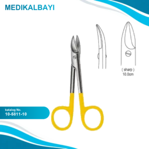 10.5811.10 Beebee Makas Keskin/Keskin Eğri 10cm TC
