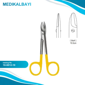 10.5812.10 Beebee Makas Künt Düz 10cm TC