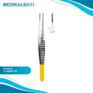 11.5204.15 Gillies Forseps 1x2T, 15cm TC