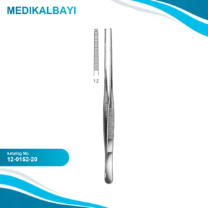 12.0152.20 Brophy Doku Forsepsi Düz 1x2T, 20cm