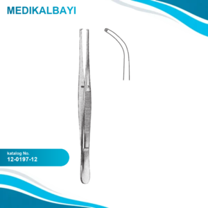 12.0197.12 Semken Doku Forsepsi 1x2T Eğri 12.5cm