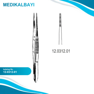 12.0312.01 İnce Forseps Düz 10.5cm