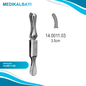 14.0011.03 Dieffenbach Bulldog Hemostatik Forseps Eğri 4cm