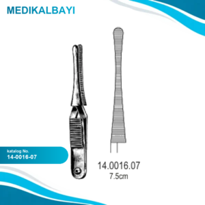 14.0016.07 Johns-Hopkins Hemostatik Forseps Düz 7.5cm