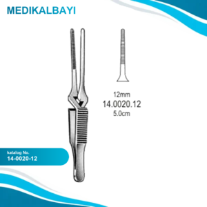 14.0020.12 Diethrich Bulldog Klemp Düz 12mm 5cm