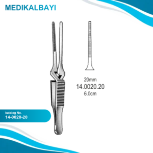 14.0020.20 Diethrich Bulldog Klemp Düz 20mm 6cm