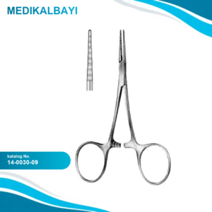 14.0030.09 Hartmann Baby Hemostatik Forseps Düz 9cm, 2x2