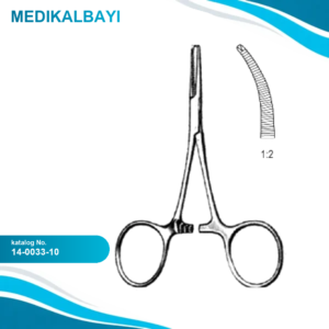 14.0033.10 Hartmann Hemostatik Forseps Eğri 1x2T 10cm
