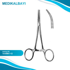 14.0061.12 Halstead Mosquito Forseps Eğri 12.5cm