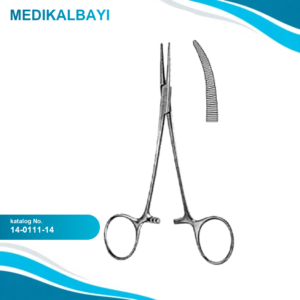 14.0111.14 Crile Hemostatik Forseps Eğri 14cm