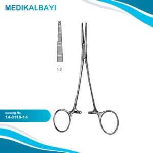 14.0116.14 Crile Hemostatik Forseps Düz 1x2T, 14cm