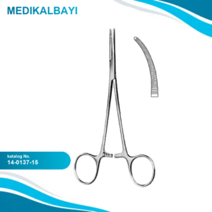 14.0137.15 Leriche Hemostatik Forseps Eğri 15cm