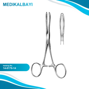 14.0178.14 Kroenlien Hemostatik Forseps Düz 14cm