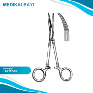 14.0207.15 Grey-Turner Arter Forseps Eğri 15cm