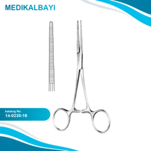 14.0230.16 Pean Hemostatik Forseps Düz 16cm