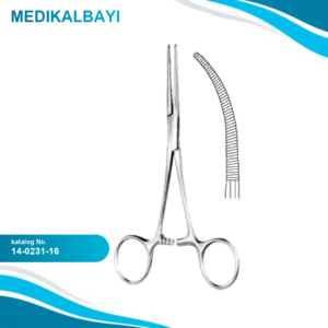 14.0231.16 Pean Hemostatik Forseps Eğri 16cm