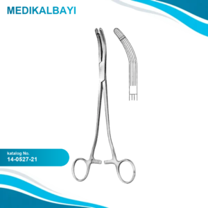 14.0527.21 Heaney Ballentine Histerektomi Forsepsi Eğri 1 Dişli 21cm