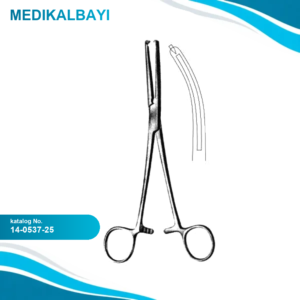 14.0537.25 Maingot Histerektomi Forseps Eğri 25cm