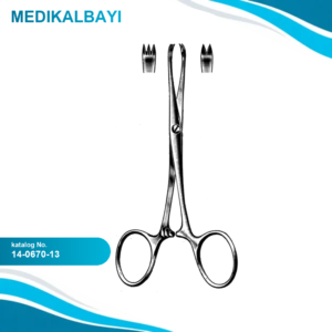 14.0670.13 Chaput Hemostatik Forseps 2x3T, 13cm