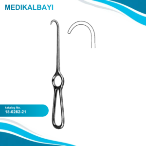 18.0262.21 Volkmann Kemik Kanca Ekartör Künt 1 Dişli 21.5cm