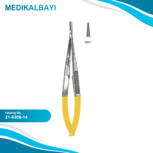 21.5306.14 Castroviejo Portegü Tırtıklı Kilitli Düz 14cm TC